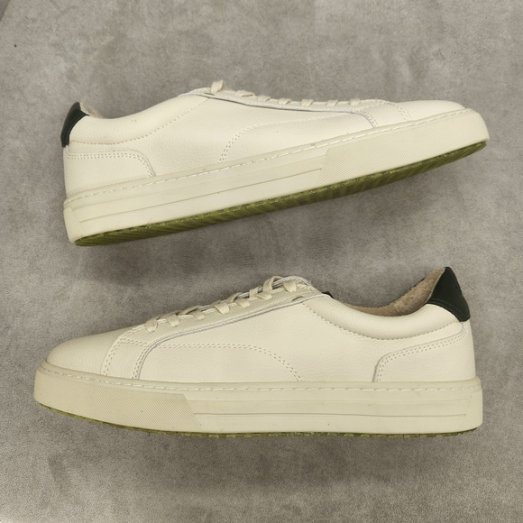 Steve Madden Sneakers Men's 13 White Green Leather Xavvier Low Top Logo New $100